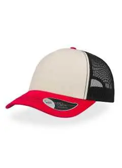 100% Cotone Canvas. Cappellino a 5 pannelli dai colori vivaci, visiera precurvata, mesh posteriore, 4 cuciture sulla visiera, chiusura in PVC, etichetta removibile. Nuovo codice:
ATRACS