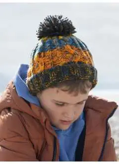 Bonnet Corkscrew à pompon pour enfant