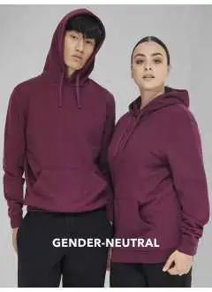 50% coton, 50% polyester recyclé . Sweat à capuche durable, sans distinction de sexe, avec coutures latérales, col sans étiquette, facile à personnaliser. Capuche simple doublée de jersey. Manches légèrement tombantes pour une meilleure mobilité, poche kangourou. Intérieur en peluche.