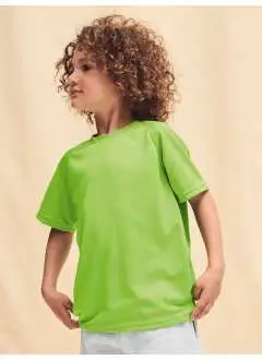 100% poliestere. T-shirt maniche corte raglan, traspirante e ad asciugatura rapida, struttura con cuciture laterali.