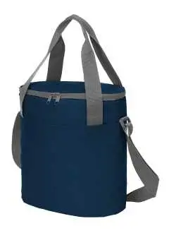 100% poliestere 600d. Borsa frigo dotata di ampio scomparto principale con chiusura lampo bidirezionale, tasca anteriore portabottiglia, tracolla di lunghezza regolabile. Dimensioni: 30 x 31 x 15 cm, capacita': 10 litri, area di stampa: 21 x 15 cm.