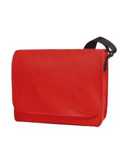 100% poliestere 600d. Borsa a tracolla, ampio scomparto principale, schienale imbottito, tracolla regolabile, ampia patta con chiusura in velcro. Zona decorativa (serigrafia) sulla patta: 26 x 23 cm. Dimensioni: 36 x 29 x 12 cm. Capacità: 14 litri.