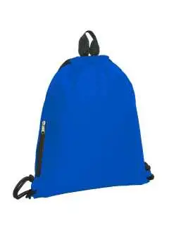 100% Ripstop.. Sacca richiudibile grande, scomparto principale con tasca laterale a zip, chiusura a cordoncino,
tracolla. Dim. bxh: 36x45. 
Area di stampa: 23x34 cm. Materiale riciclato. Gymsac Senza PVC