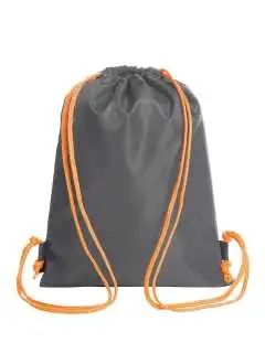 100% poliestere 210d. Sacca con cordini colorati. Dimensioni: 33 x 42 cm, capacita': 7 litri, area stampabile: 23 x 30 cm.