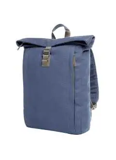 100% cotone. Zaino con chiusura lampo, imbottitura anteriore, posteriore e fondo, due tasche interne, tasca anteriore con chiusura lampo, spallaccio imbottito regolabile, accessori di metallo e applicazioni in pelle sintetica scamosciata PU. Dimensioni: 31x40x10 cm. Area personalizzabile: frontale 13x20 cm.