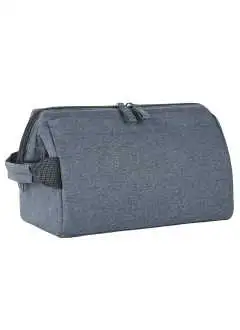 Material exterior RPET. Bolso con cremallera con apertura rígida, compartimiento principal acolchado con organizador, bolsillo delantero con cremallera, con asa de transporte.
