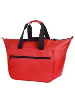 Poliéster 600d. Nevera flexible y plegable, compartimiento principal con cremallera doble, bolsillo delantero con cremallera, interior lavable, asas dobles. Solapas laterales con botónes para ampliar la capacidad.