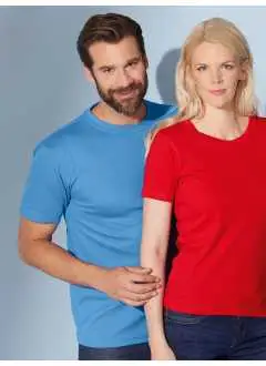 55% cotone, 45% poliestere. T-shirt in CoolDry® altamente funzionale, Jersey a doppia struttura. Interno in fibra di poliestere a 5 canali, esterno in cotone. Portabilità comfort, traspirante e ad asciugatura rapida. Necktape, doppie cuciture sulle spalle, sul collo e sul giromanica.Tessuto esterno (180 g/m²). Cotone/Fibra sintetica, CoolDry® Funzione, Manica corta, Collo rotondo