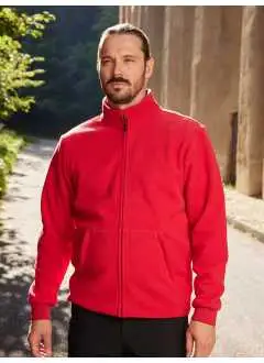 100% poliestere. Pile a 2 strati con anti-pilling (su entrambi i lati), zip a tutta lunghezza, collo alto, tasche a canguro con zip nascosta, orlo con elastan, zip: YKK
