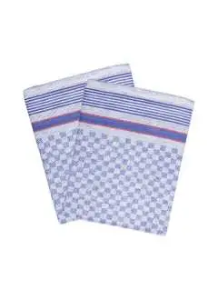 100% cotone. Strofinacci per stoviglie con linguetta. Pacchi da 10 pezzi.