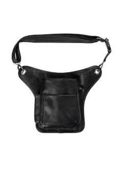 Material: poliéster. Funda para camareros multifuncional y resistente, 1 amplio compartimiento principal, 1 bolsillo interno para bloc de notas o móvil, 1 compartimiento interno para bolígrafos, correa para llaves o bolígrafos, cintura ajustable. Dimensiones: 27 x 34 cm.