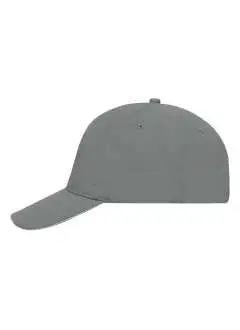 100% cotone. Cap a 5 pannelli di alta qualità con sandwich a contrasto 4 fori traspiranti imbastiti, 6 cuciture decorative sulla visiera. Pannello frontale laminato. Fascetta tergisudore imbottita in satin. Chiusura in velcro, Cotone spazzolato ruvido,Velcro,policromo, Sandwich