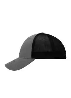 70% polyester, 30% coton. Bonnet à six panneaux avec trous de ventilation sur les panneaux avant, 8 coutures décoratives sur la visière.