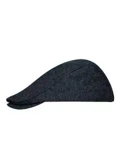 Tissu extérieur: 70% polyester, 30% coton. Doublure: 100% coton. Casquette dandy, forme courte et sportive, look mélange, bande de transpiration en coton, fermeture velcro.