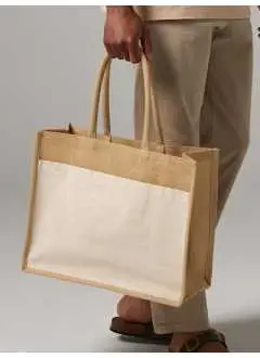 Cotton Pocket Natural Starched Jute Shopper