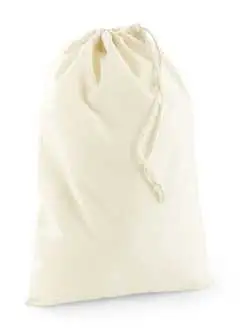 100% coton recyclé. Sac à cordelette réalisé à partir de coton 100% recyclé pré-consommation. Cordons en coton recyclé. Coton recyclé certifié GRS, Certification par Control Union (CU811033). Étiquette amovible. Dimensions XXS: 10x15 cm, cap. 0,25 lt. - XS: 14x20 cm, cap. 1 lt. - S: 25x30 cm, cap. 3 lt. - M: 30x45 cm, cap. 8 lt. - L: 40x50 cm, cap. 14 lt.  - XL: 49x75 cm, cap. 38 lt.