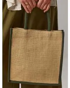 Natural Starched Jute Midi Tote