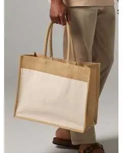 Cotton Pocket Natural Starched Jute Shopper