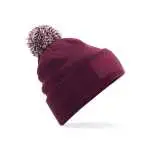 burgundy/off white