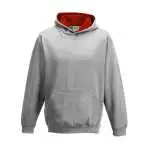 heather grey/fire red