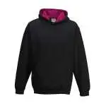 jet black/hot pink