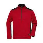 red-melange/black