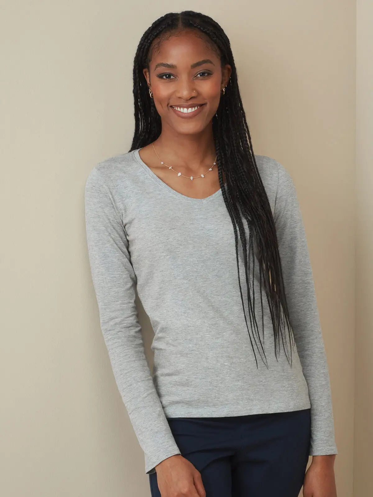Claire V-Neck Long Sleeve